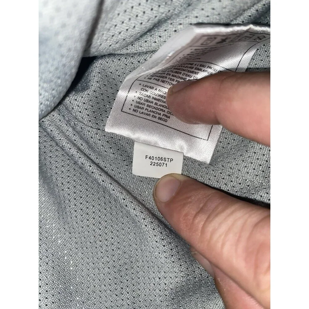 Vtg Y2K 2004 Nike Womens Metallic Silver Full Zip Jacket Size Medium - Picture 8 of 9